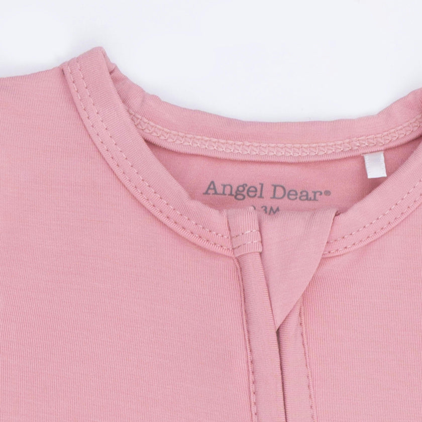 Solid Rose Elegance - 2 Way Zipper Footie