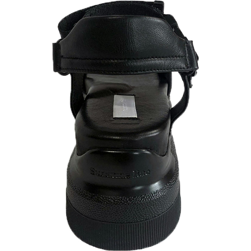 Women's Buckle Velcro Sandal, Black
