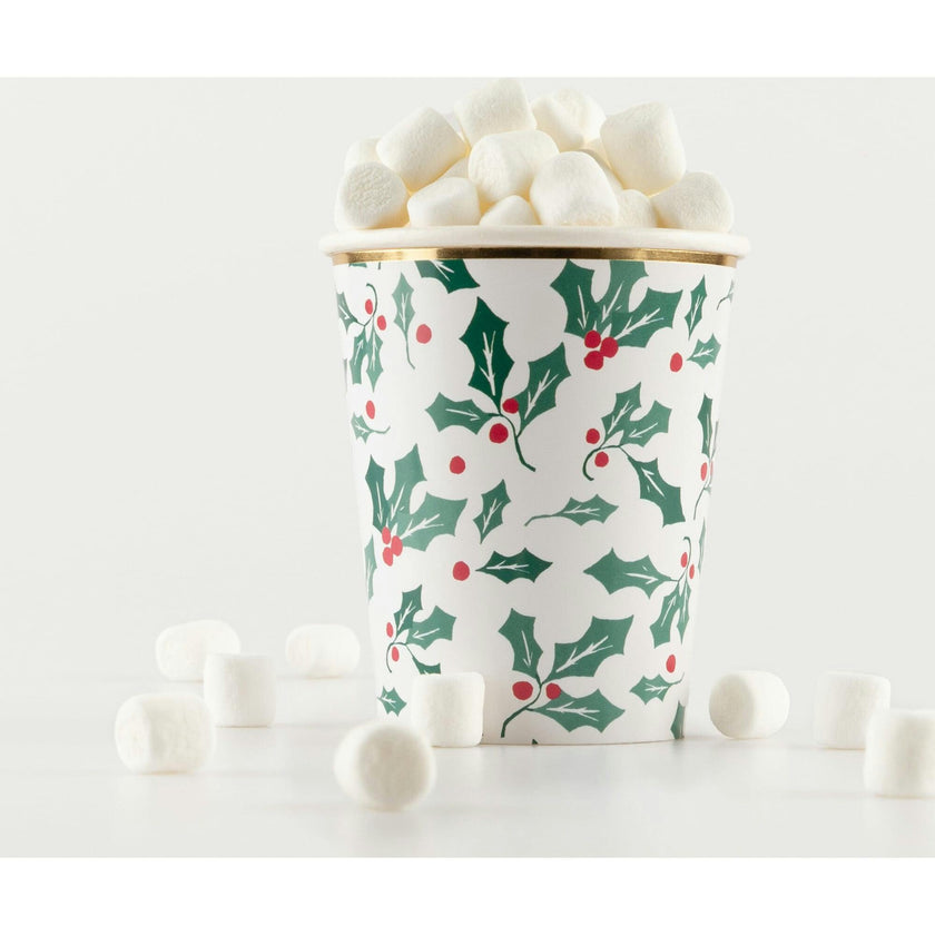 Holly Pattern Cups