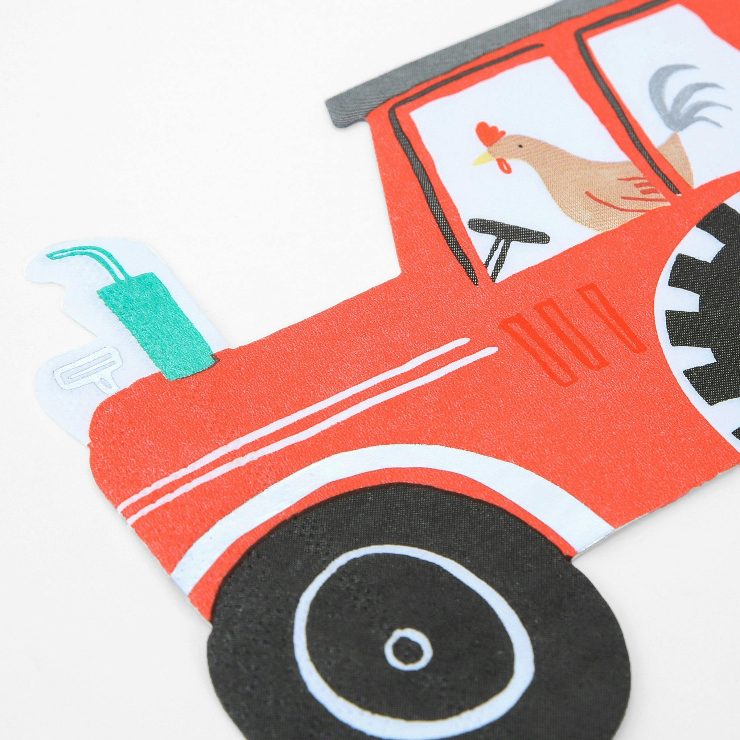 On The Farm Tractor Napkins