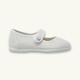 Linen Mary Jane | White