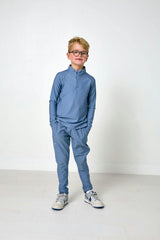 slate retro half-zip