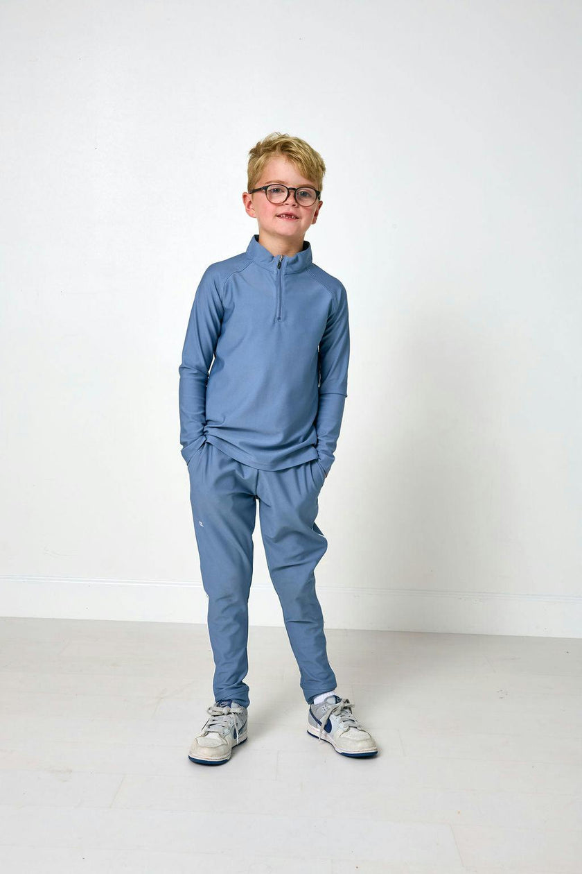 slate retro half-zip