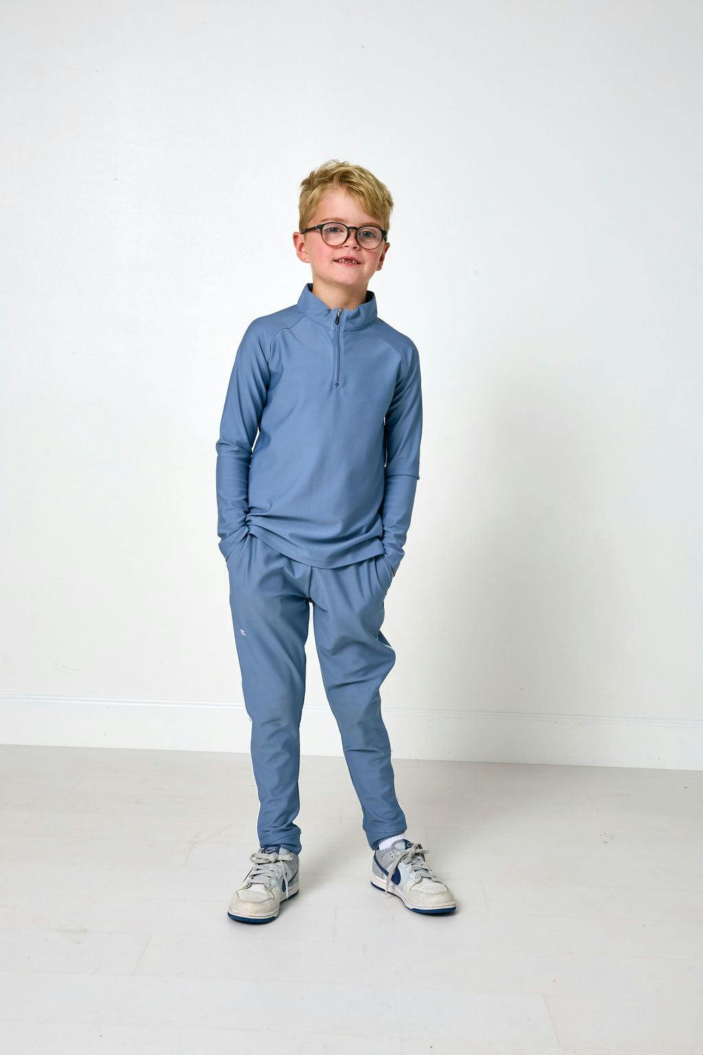 slate retro half-zip