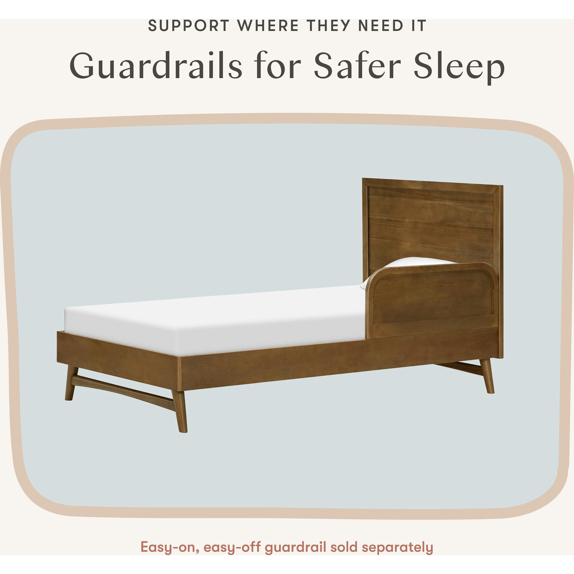 Palma Twin Bed in Natural Walnut