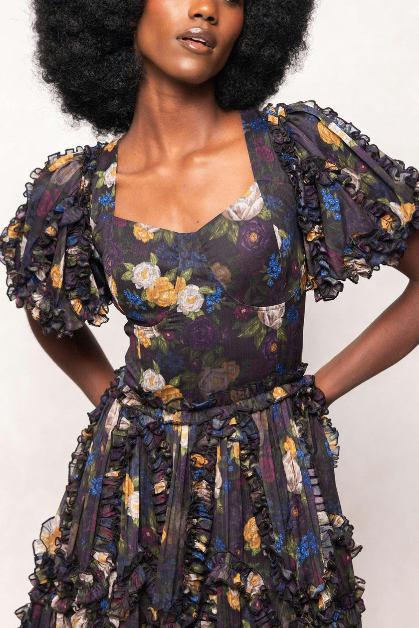 Layla Dress in Winter Floral