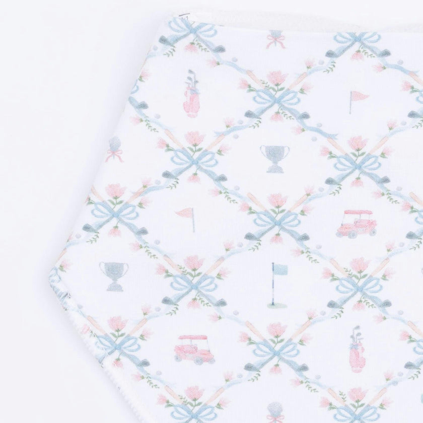 Golf Trellis Pink - Bandana Bib