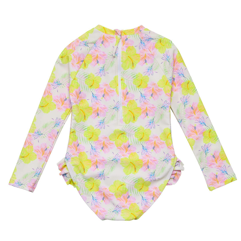 Aloha Vacay Recycled Leg Frill Surf Suit