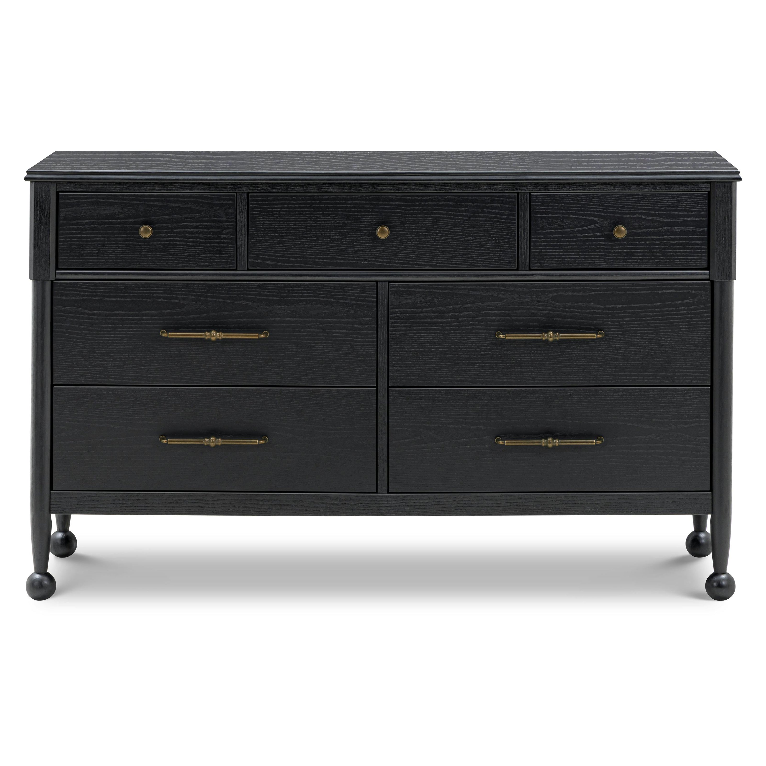 Alouette 7-Drawer Assembled Dresser in Archival Black