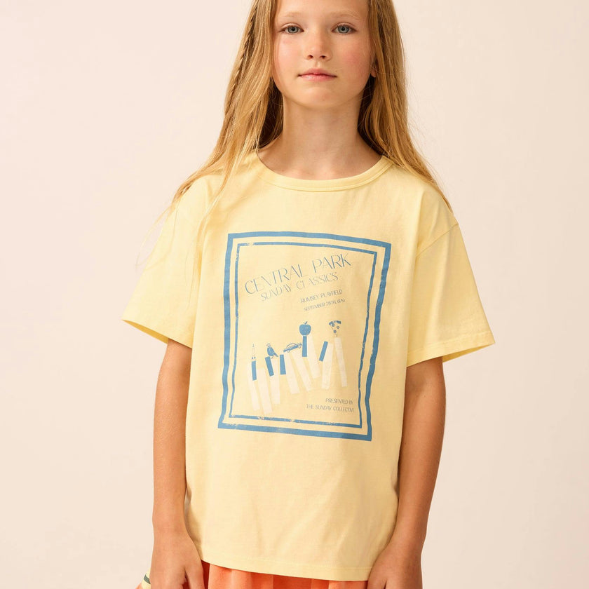 Organic Weekend Tee in Pale Yellow