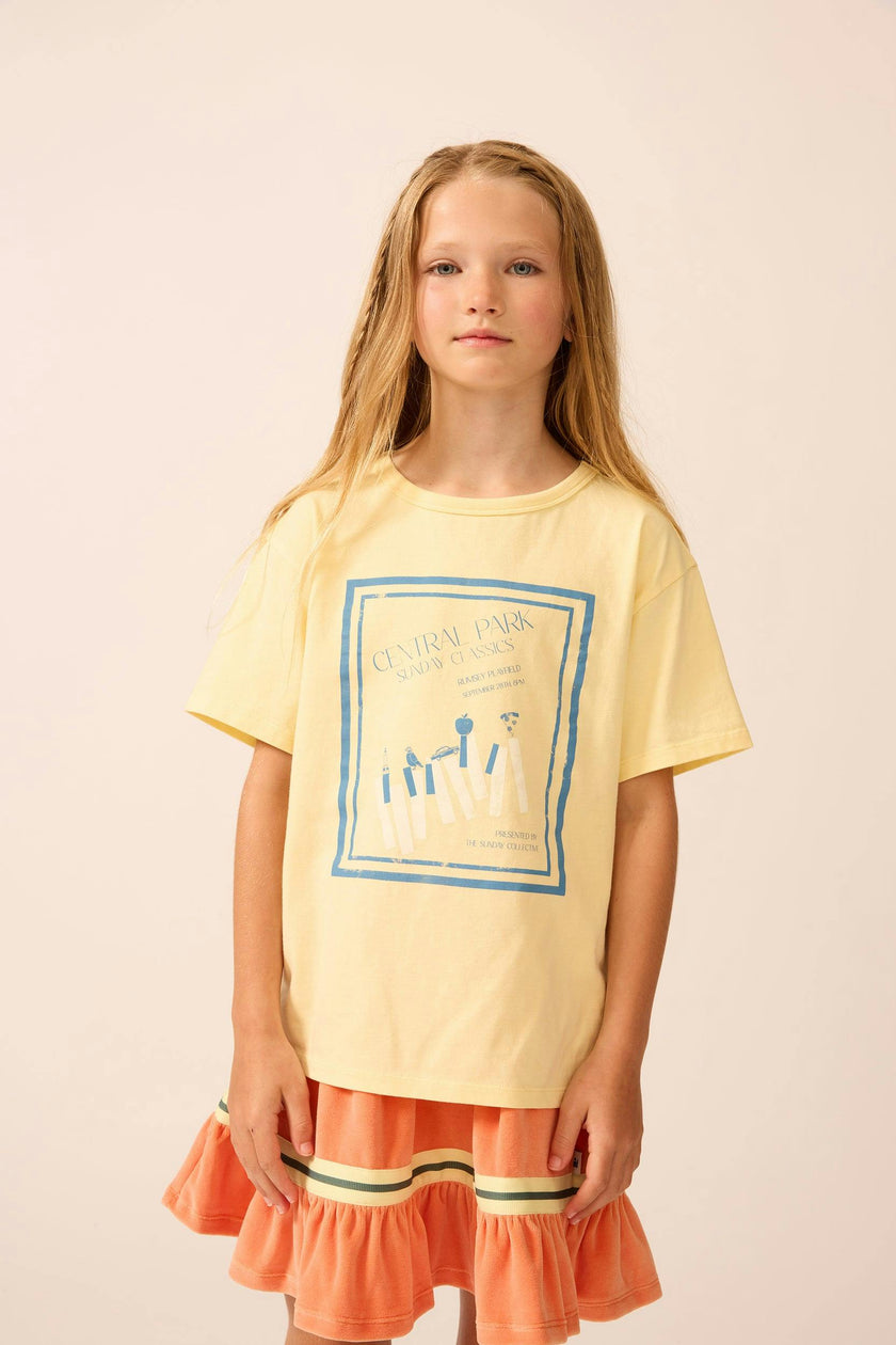 Organic Weekend Tee in Pale Yellow