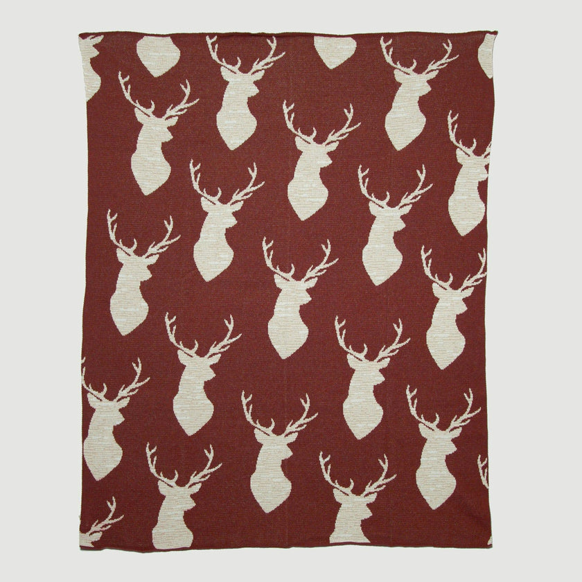 Cotton Sustainable Knit Throw Blanket | Oh Deer