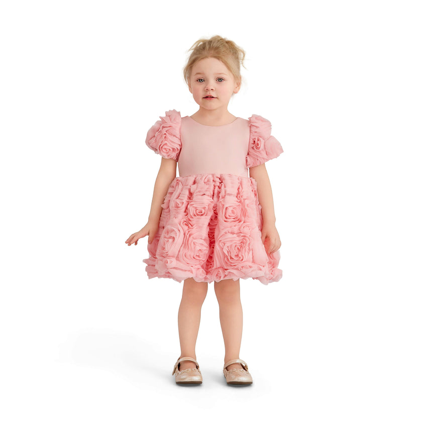 Pink Bow Rosette Dress