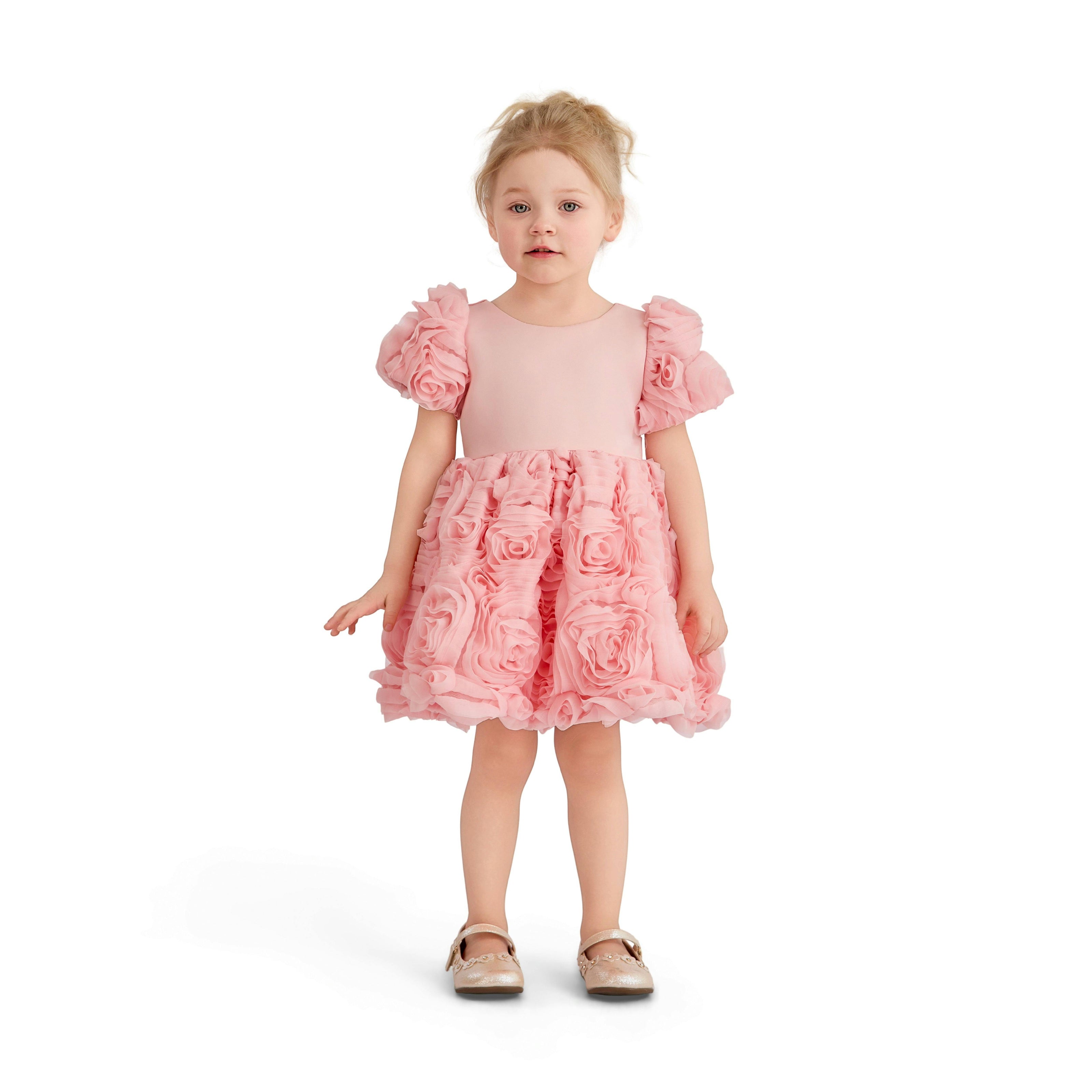 Pink Bow Rosette Dress