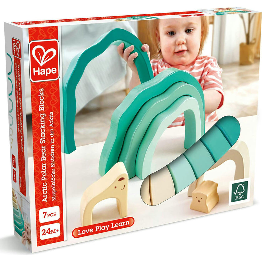 Hape: Arctic Polar Stacking Blocks - Wooden Nesting Toy