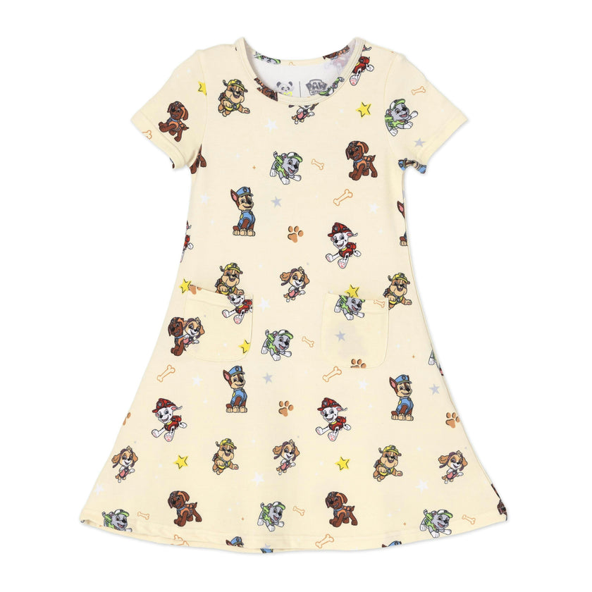 PAW Patrol: Classic Bamboo Terry Daywear Girls' Short Sleeve Dress