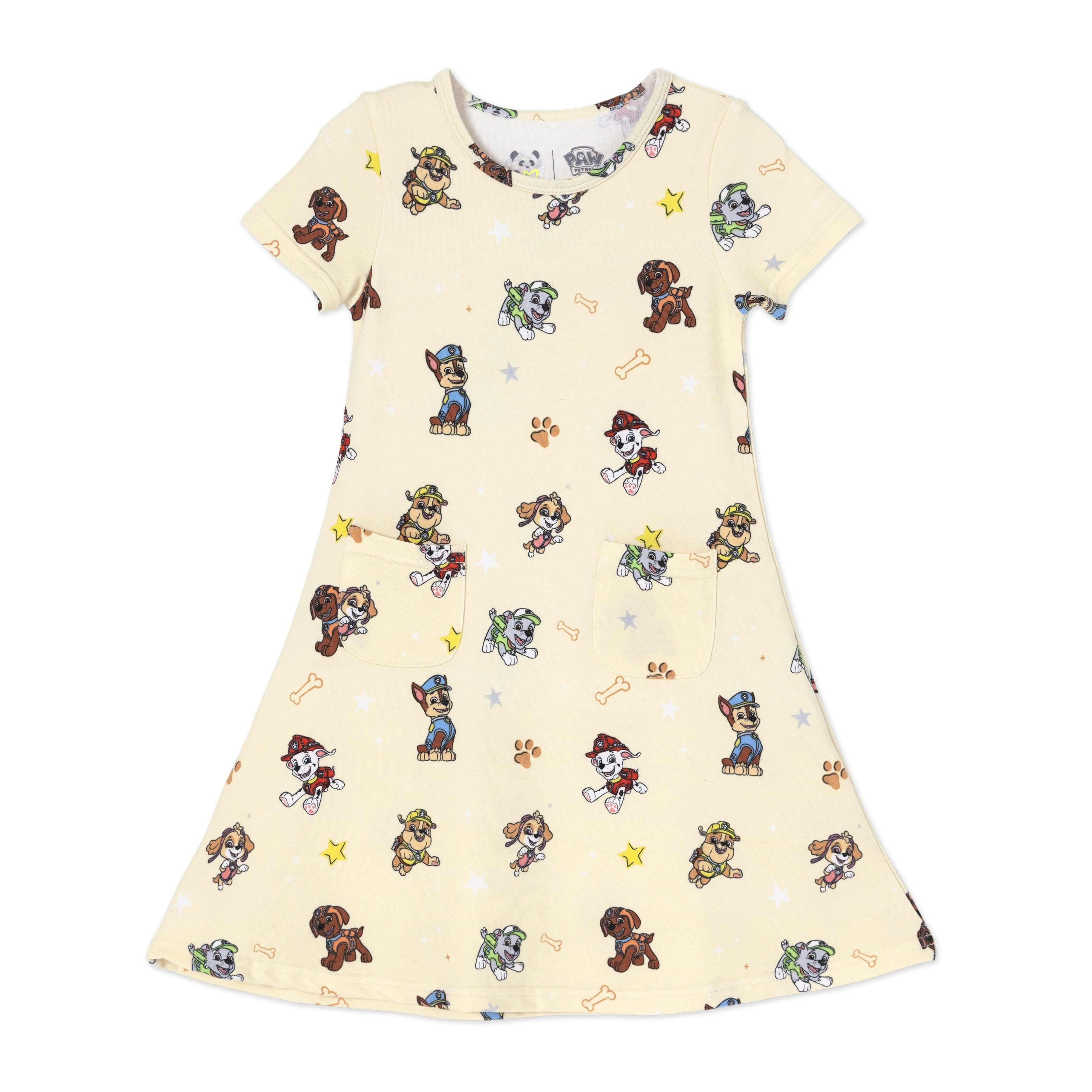 PAW Patrol: Classic Bamboo Terry Daywear Girls' Short Sleeve Dress