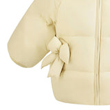 Yellow Bow Puffer Jacket
