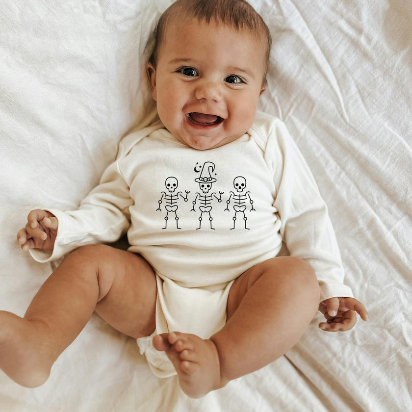 Skeletons Organic Bodysuit Long Sleeve