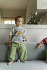 children's vichy trousers - matcha green