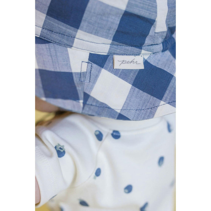 Print Short Raglan Sleeve Snap One-Piece, Blue
