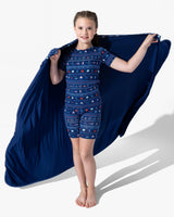 Sail Away Fair Isle Bamboo Kids Pajama Short Set