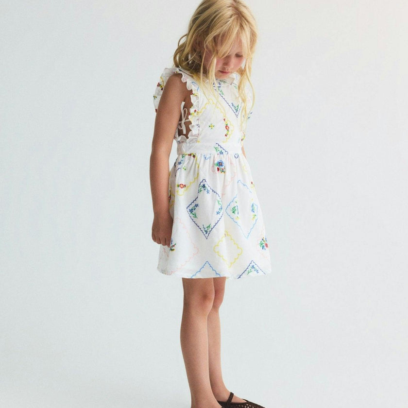 Jacinthe Dress Multicolor Embroidery