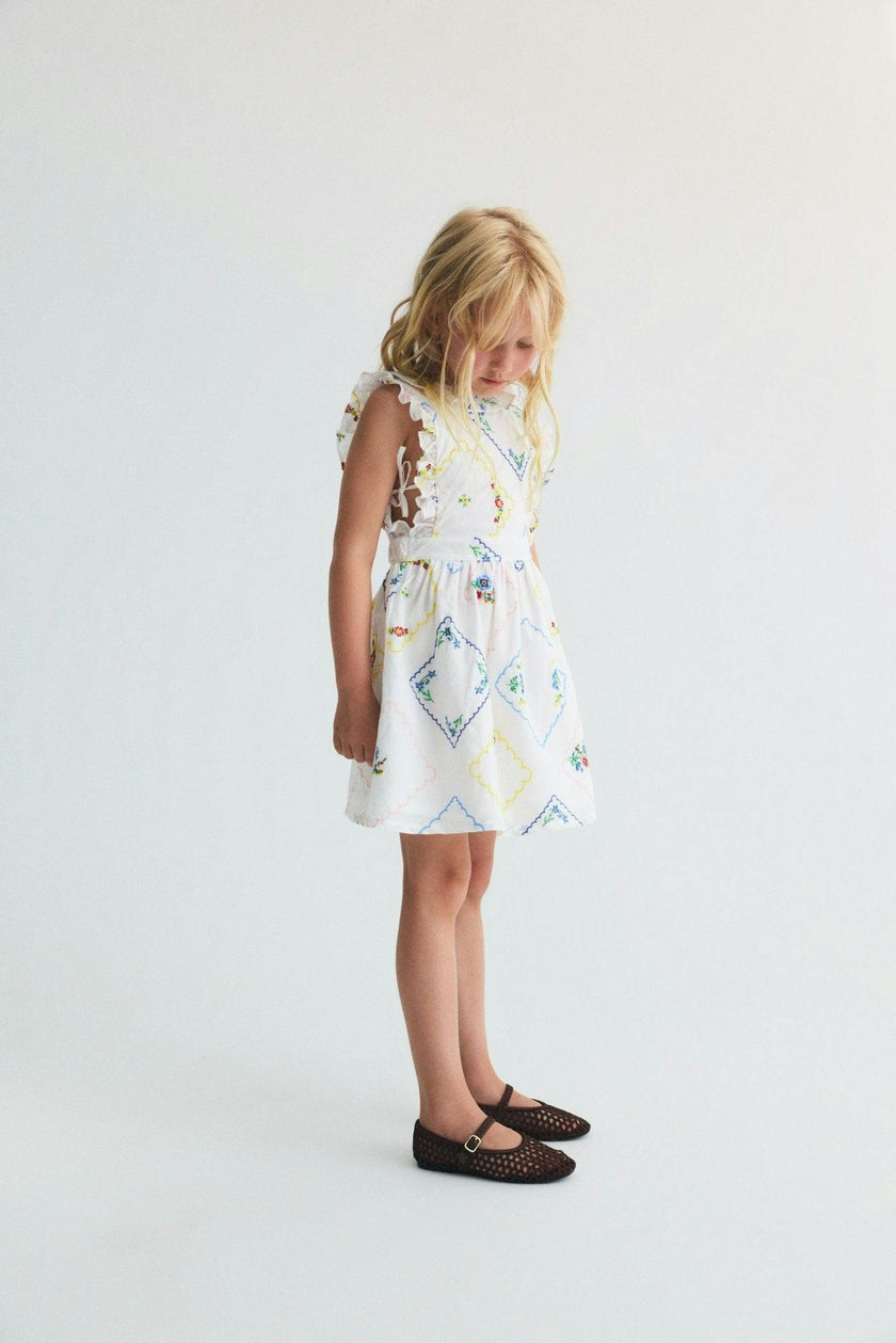 Jacinthe Dress Multicolor Embroidery