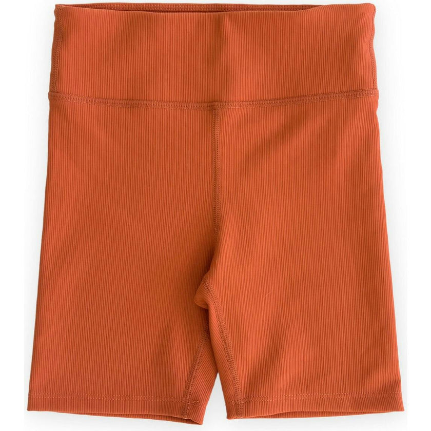 Ribbed Cycle Shorts, Orange