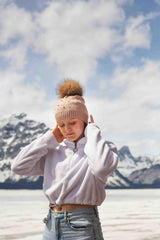 Pearl Studded Wool Hat (Snap On Pom Sold Separately)