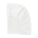 All-Stages Midi Crib Sheet in GOTS Certified Organic Brushed Cotton in Bright White