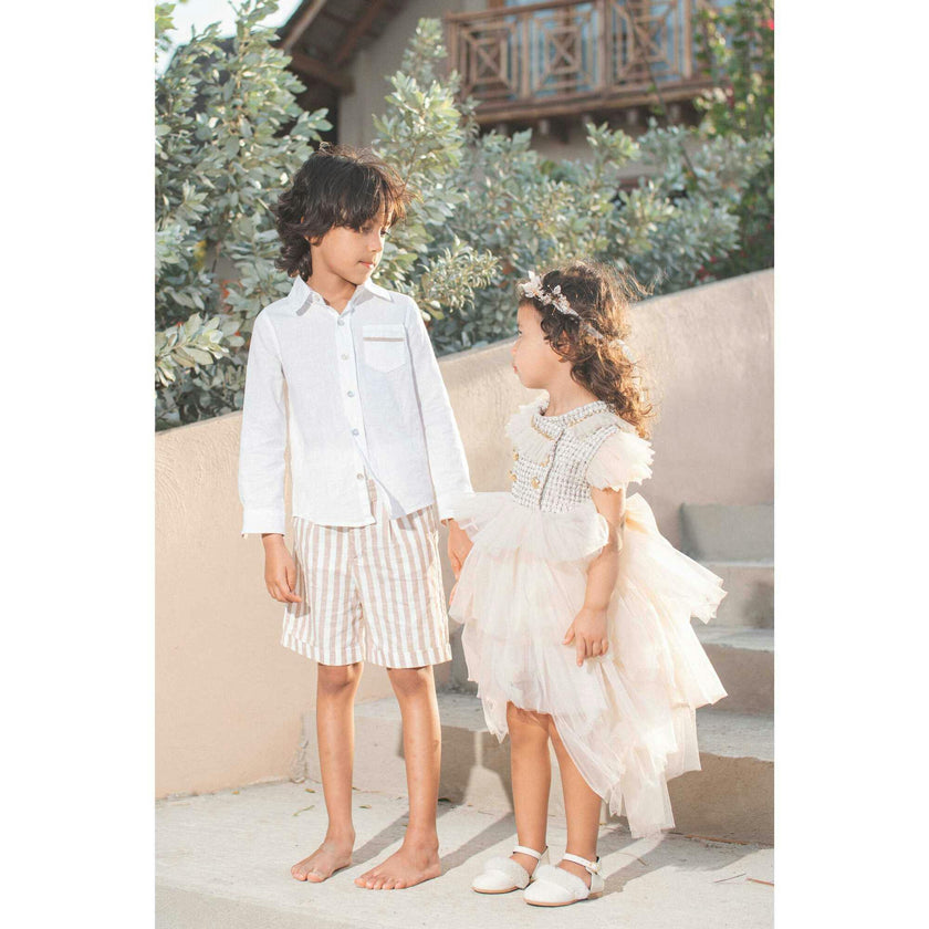 Ashton Striped Linen Shorts and Top Set