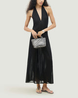 St. Barths Petit Tote Double Weave Metallic | Pewter