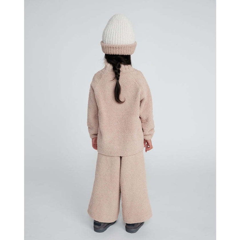 Baby Girls Fuzzy Wide Leg Relaxed Fit Pants