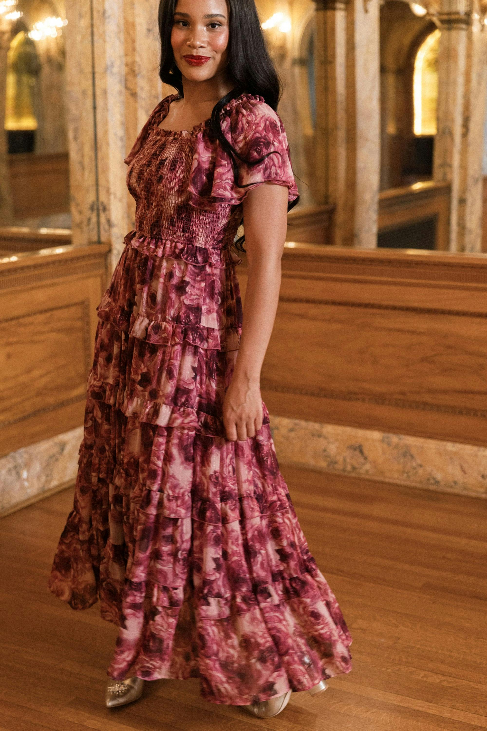 Winnie Dress in Dreamy Roses