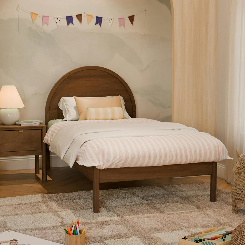 Bondi Twin Bed in Natural Walnut