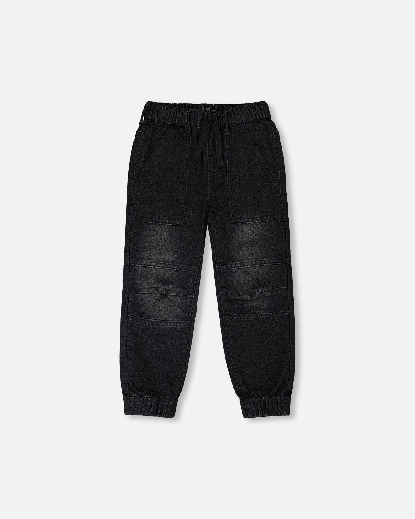 Stretch French Terry Denim Jogger Grey
