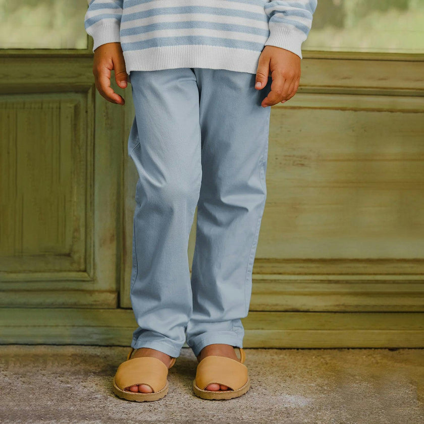 TARTINE ET CHOCOLAT Grey-Blue Twill Trousers