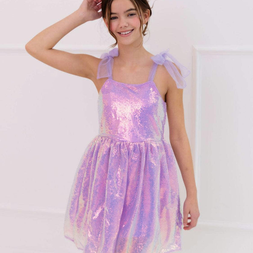 Lavender Sequin Tank Dress