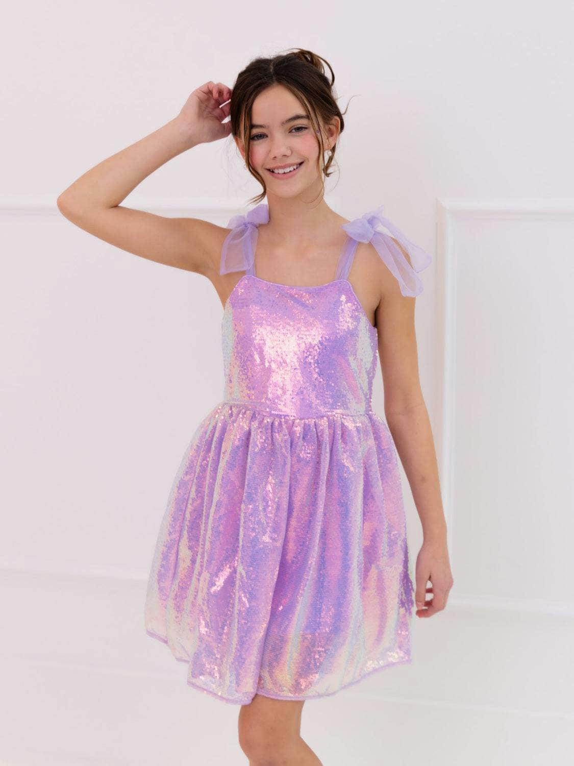 Lavender Sequin Tank Dress