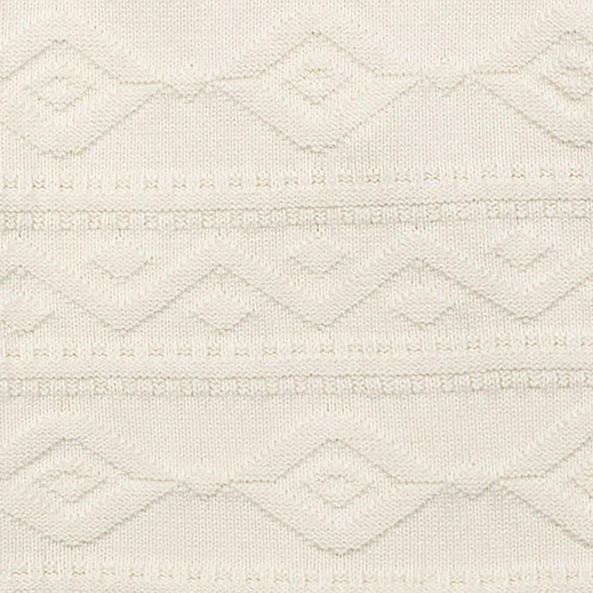 Men's Organic Mock Neck Cable Sweater, White