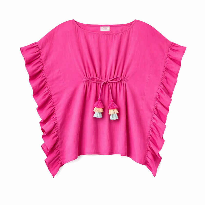 Girl's Tassel Kaftan, Hot Pink | LEA