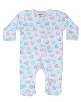 Baby Zipper Footie - Happy Hearts