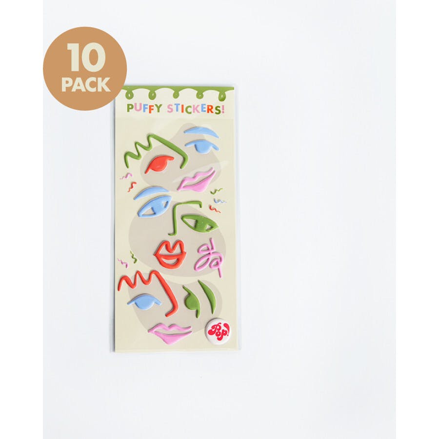 Art Party Puffy Stickers - 10 Pack