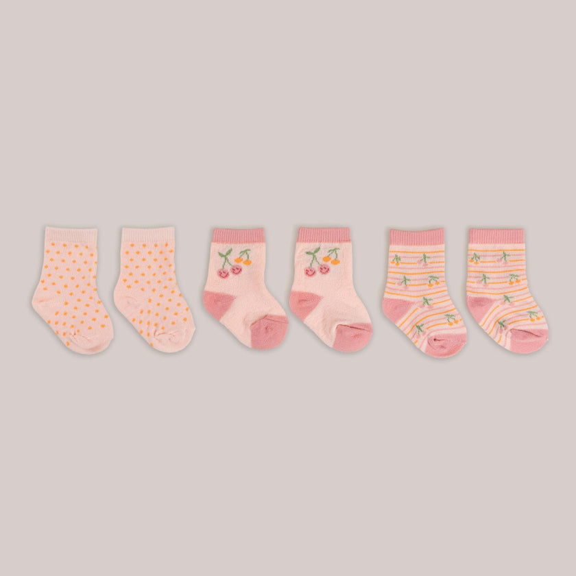 Baby Socks Trios With Zipper Wash Bag