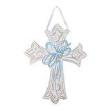 Cross Hanger - Blue Bow