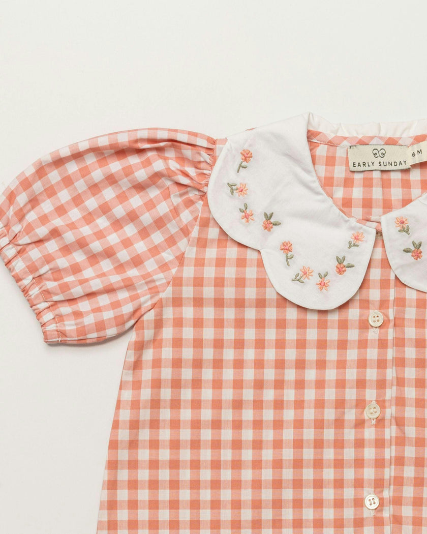 Tilly Blouse & Holly Baby Shorts Set - Peony