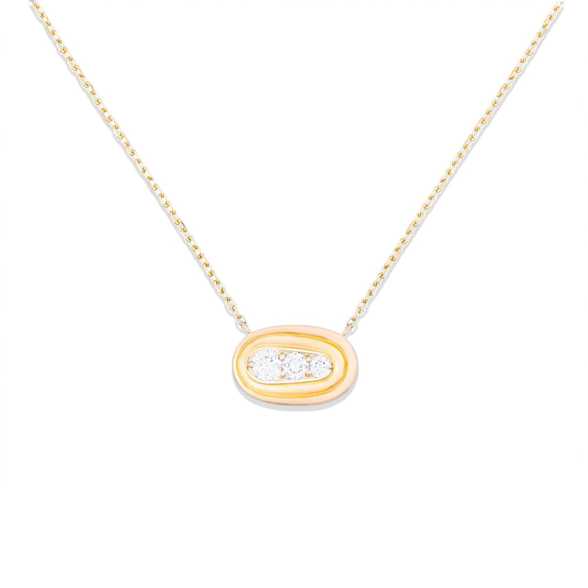 Found Small Nest Pendant Necklace - Diamond