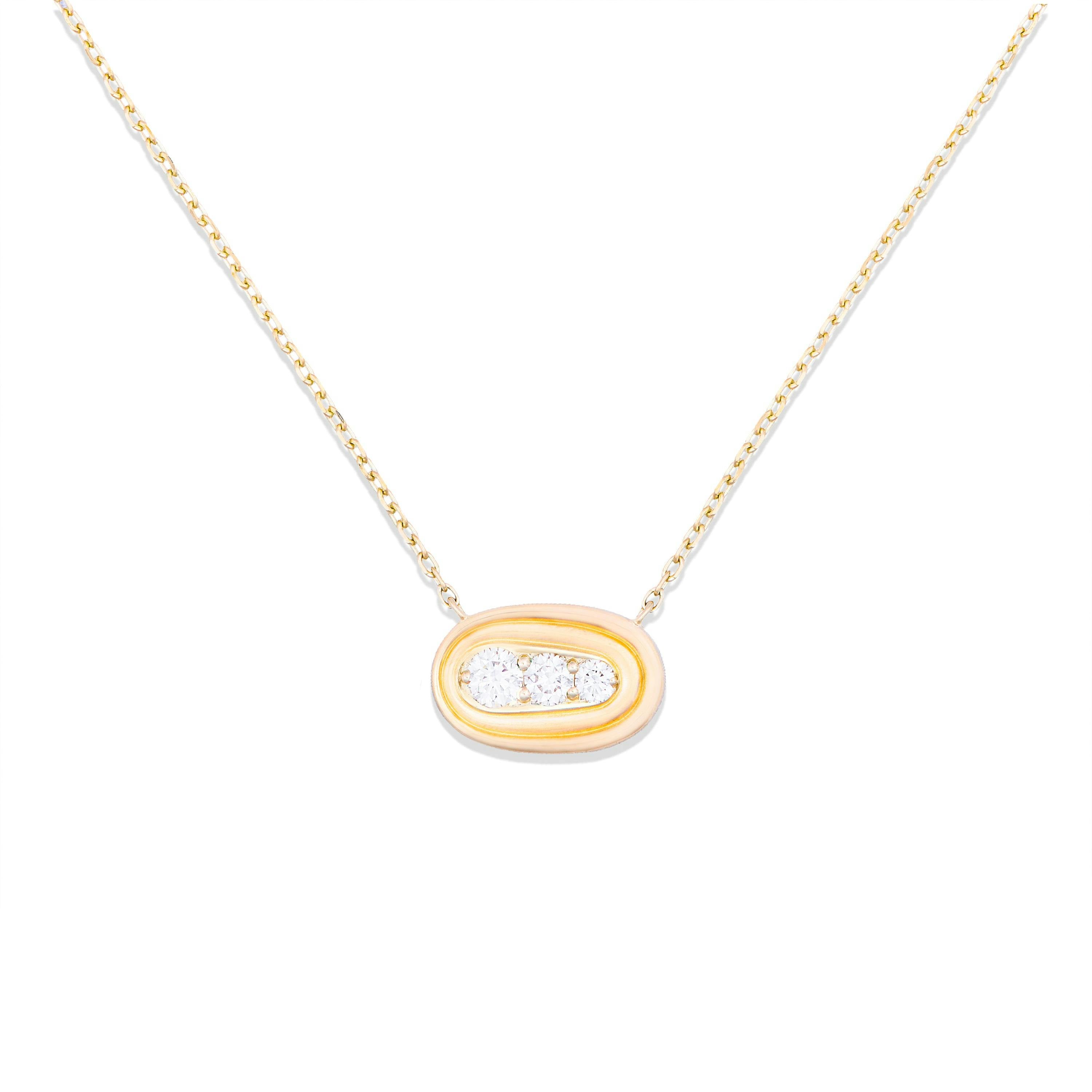 Found Small Nest Pendant Necklace - Diamond