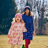 Recycled Cotton Hearts Baby Ruffle Dress